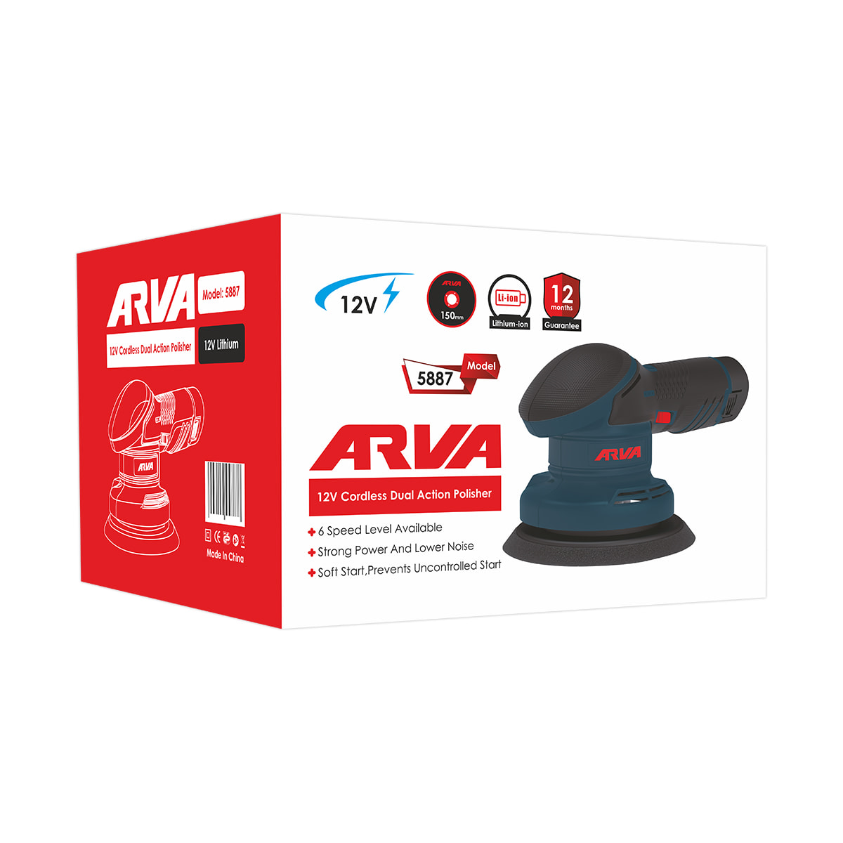 پولیش شارژی دوال اکشن 12 ولت مدل 5887