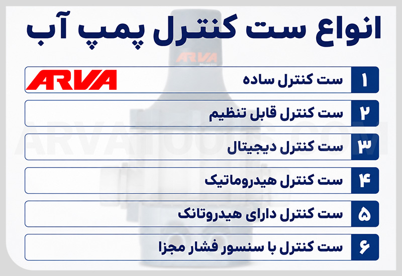 انواع ست کنترل پمپ آب