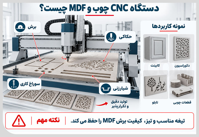 دستگاه CNC چوب و MDF