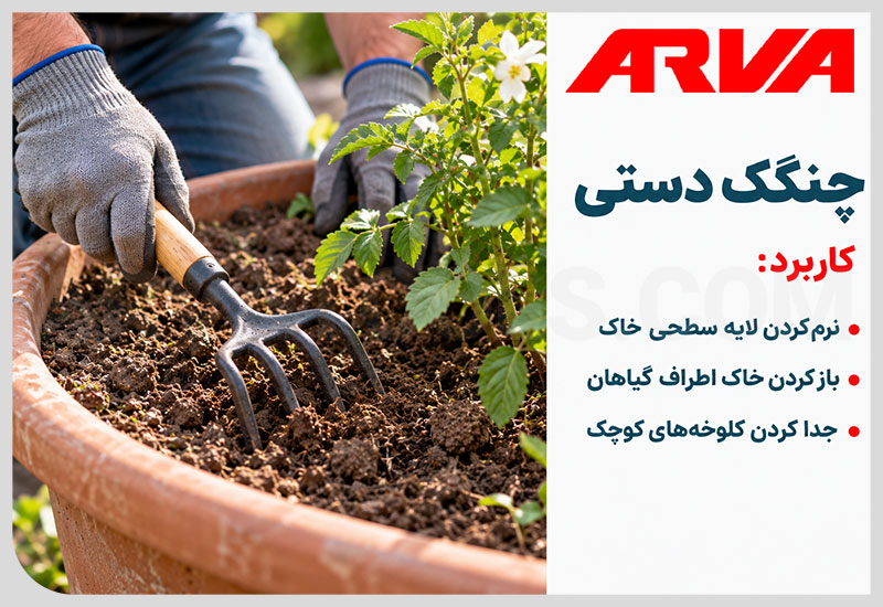 چنگک دستی یا چنگال باغبانی